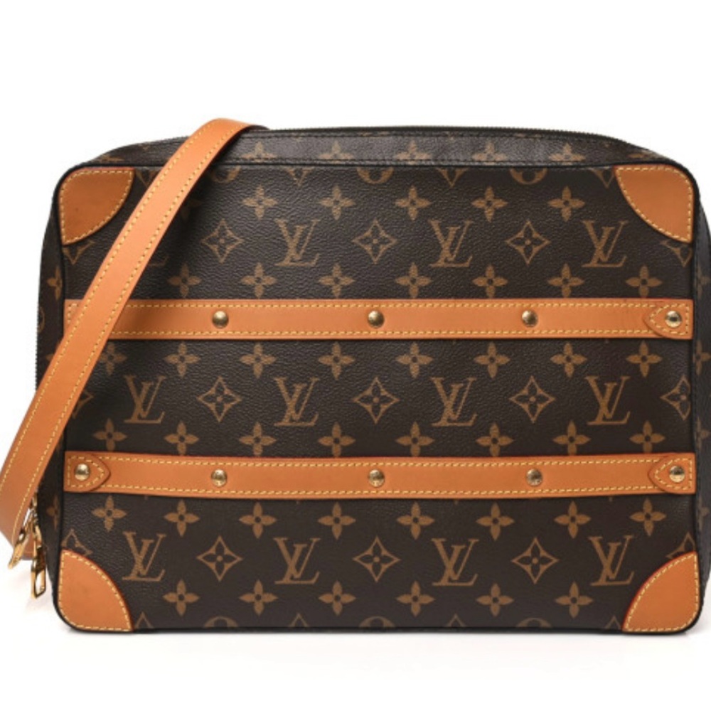 NEW! Louis Vuitton Brown Monogram Messenger Bag